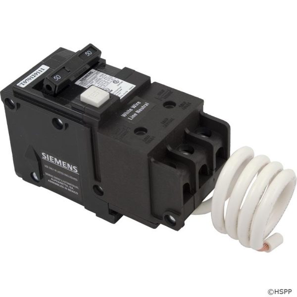 J & J Electronics - Siemens 50Amp GFCI Circuit Breaker DP 120/240V - QF250.A